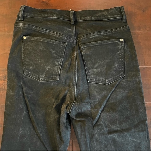 FREE PEOPLE We The Free High Rise Flare Denim Black Jeans Button Fly Size 29 - Picture 6 of 9